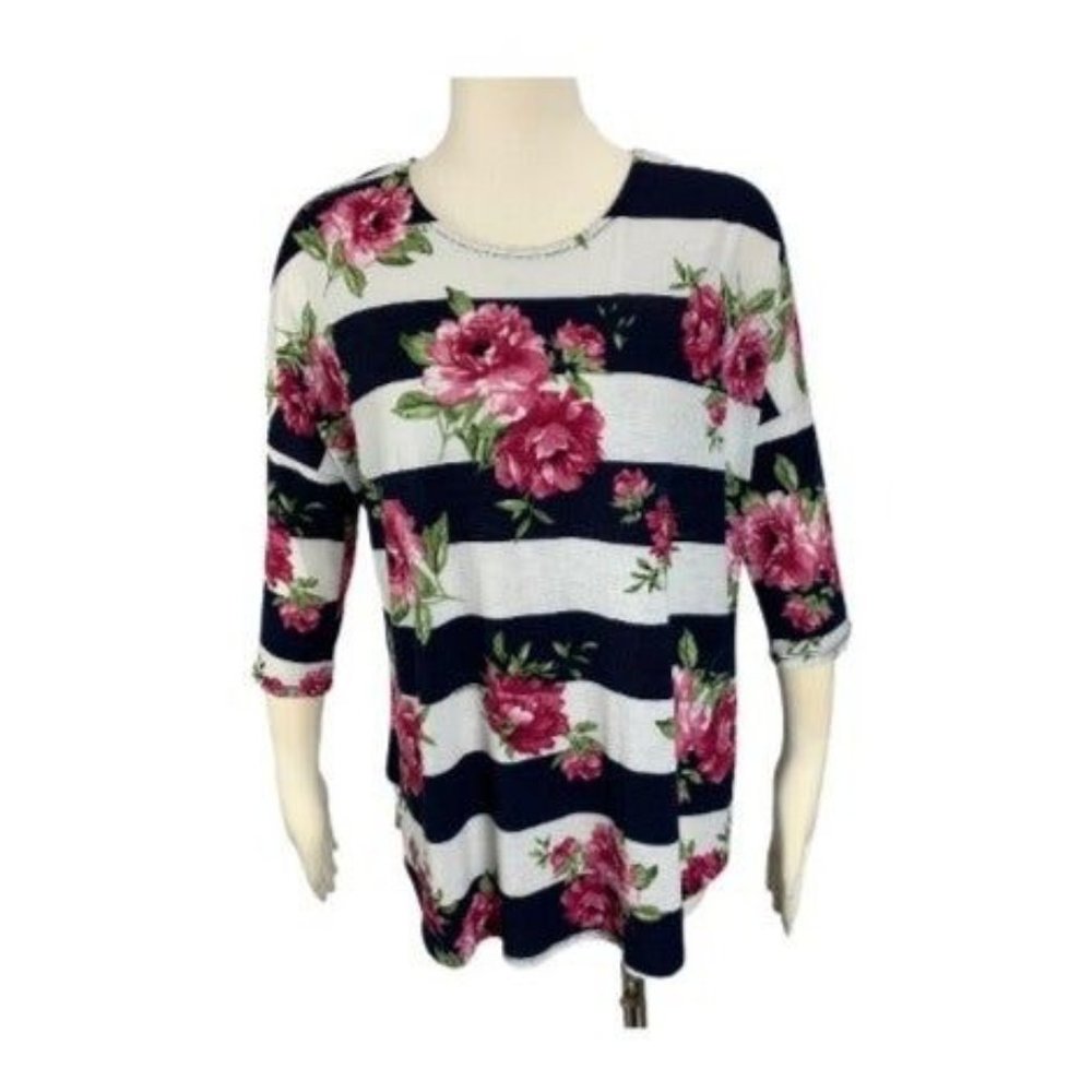 Discount Divas Medium Top Rose Navy Blue